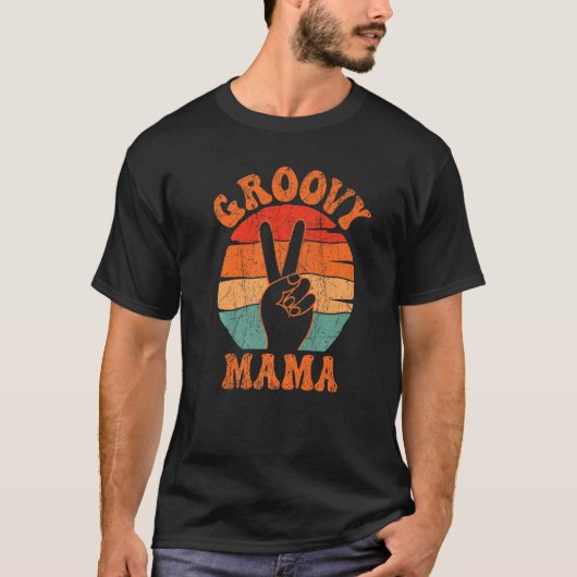 Groovy Mama 70s美学ノスタルジア1970のレトロM Tシャツ (正面)