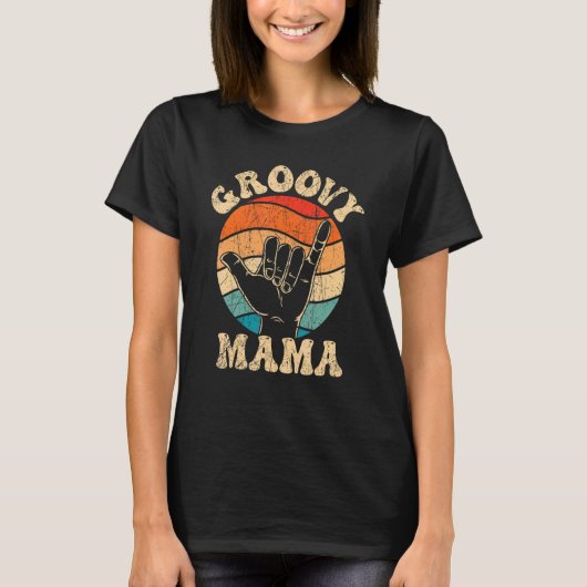 Groovy Mama 70s美学ノスタルジア1970のレトロM Tシャツ (正面)