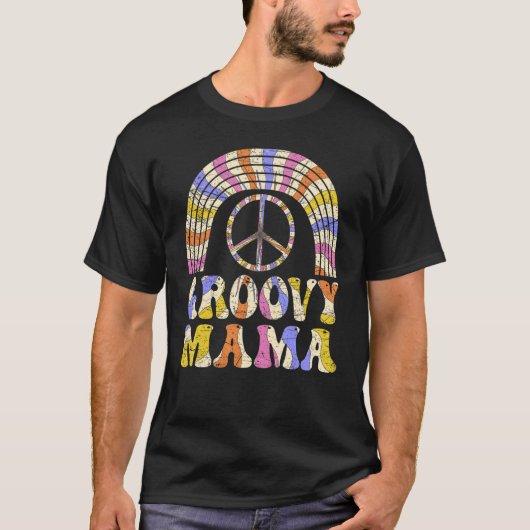 Groovy Mama 70s美学ノスタルジア1970のレトロM Tシャツ (正面)