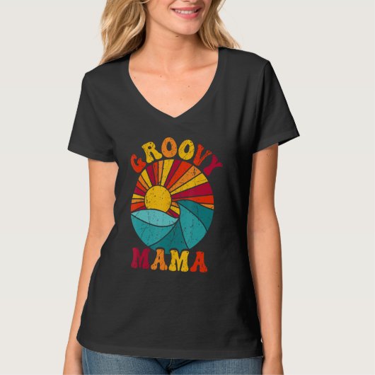 Groovy Mama 70s Aesthetic Nostalgia 1970 s Retro M Tシャツ (正面)