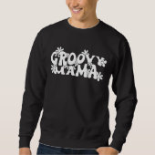 Groovy Mama Mother's Day Sweatshirt Gift For Mom スウェットシャツ (正面)