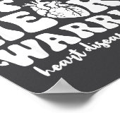 Groovy Mama Of A Heart Warrior Chd Awareness Heart ポスター (角)