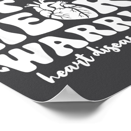 Groovy Mama Of A Heart Warrior Chd Awareness Heart ポスター (角)