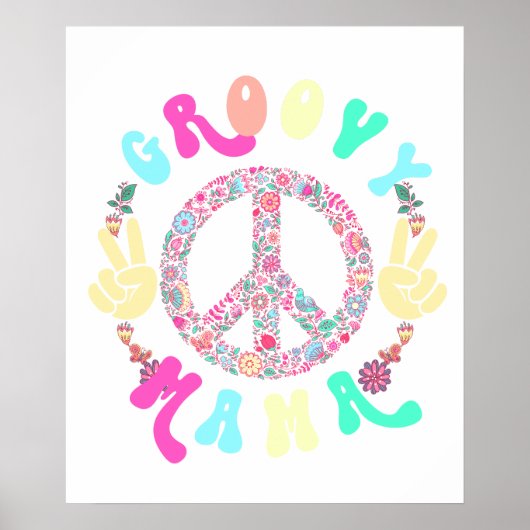 groovy mama, retro, vintage ポスター (正面)
