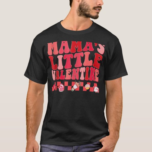 Groovy Mama's Little Valentine Valentines Day Wom Tシャツ (正面)