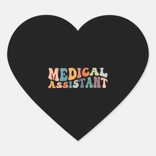 Groovy Medical Assistant MAナース看護 ハートシール (正面)
