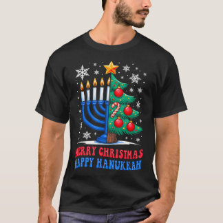 Groovy Merry Chrismukkah Happy Christmas Hanukkah Tシャツ