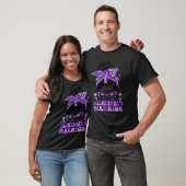 Groovy Messy Bun Leopard Purple Ribbon's Tシャツ (ユニセックス)
