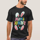Groovy Mimi Bunny Cute Matching Family Easter Tシャツ (正面)