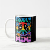 Groovy Mimi Floral Hipe Funny Mother's Day Mom Wom コーヒーマグカップ (左)
