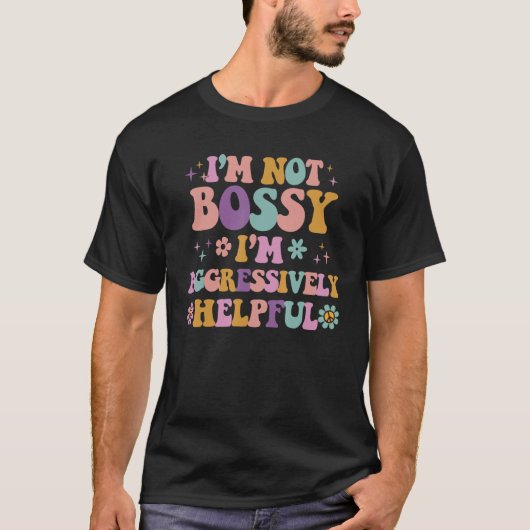 Groovy Momの役に立つのはボッシーじゃない Tシャツ (正面)