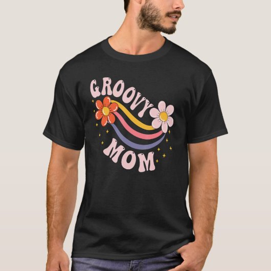 Groovy Mom 70s美学ノスタルジア1970のレトロモ Tシャツ (正面)