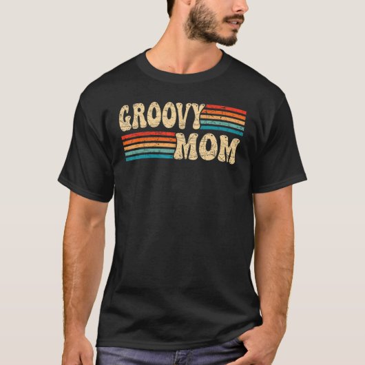 Groovy Mom 70s美学ノスタルジア1970のレトロモ Tシャツ (正面)