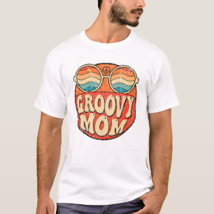 Groovy Mom 70s美的ノスタルジア1970年レトロMO Tシャツ