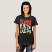 Groovy Moms Against White Baseball Pants Baseball Tシャツ (正面フル)