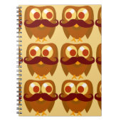 Groovy Moustache Owls ノートブック (正面)