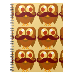 Groovy Moustache Owls ノートブック