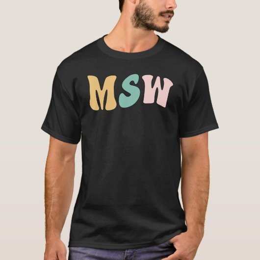 Groovy MSWソーシャルワークのマスター Tシャツ (正面)