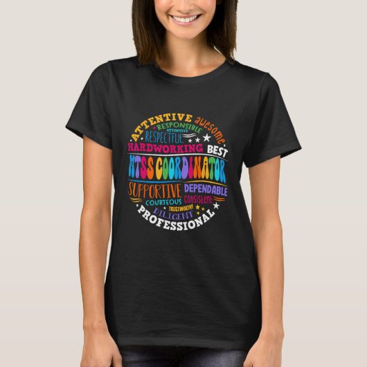 Groovy Mtss Coordinator School Counselor School Ps Tシャツ (正面)