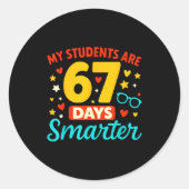 Groovy My Students Are 67 Days Smarter 67 Meme For ラウンドシール (正面)