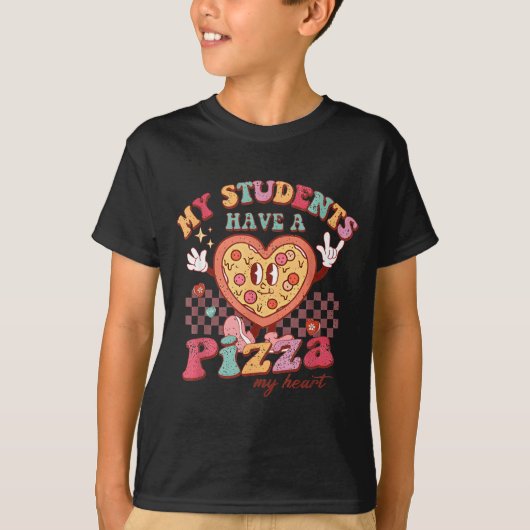 Groovy My Students Have Zza Of My Heart Teacher Va Tシャツ (正面)