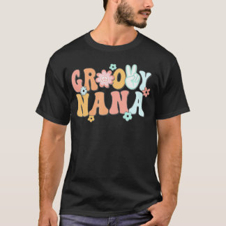 Groovy Nanaおばあちゃん一致する家族1歳の誕生日P Tシャツ