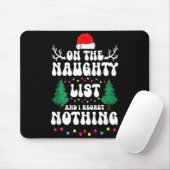 Groovy Naughty List Christmas Xmas Santa Mens Wome マウスパッド (マウス)