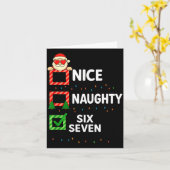 Groovy Naughty Six Seven 67 Christmas Family Xmas  カード (黄色い花)