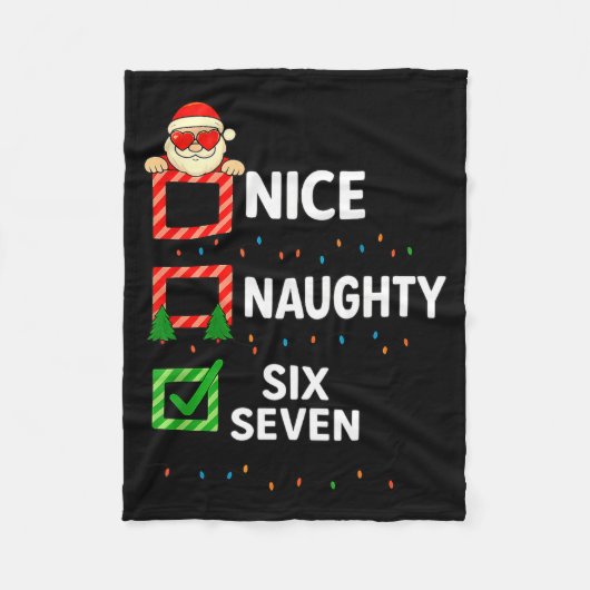 Groovy Naughty Six Seven 67 Christmas Family Xmas  フリースブランケット (正面)