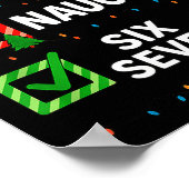 Groovy Naughty Six Seven 67 Christmas Family Xmas  ポスター (角)