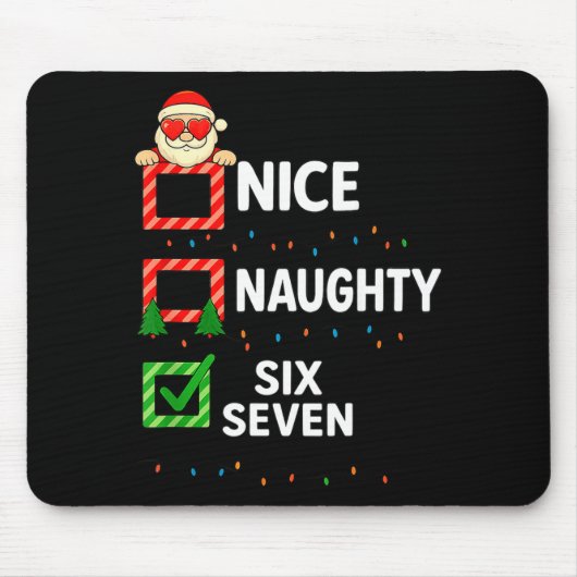 Groovy Naughty Six Seven 67 Christmas Family Xmas マウスパッド (正面)