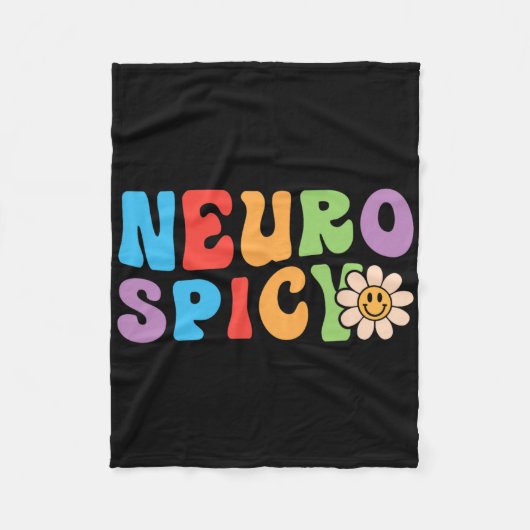 Groovy Neurospicy – 神経発散性Asd自閉症 フリースブランケット (正面)