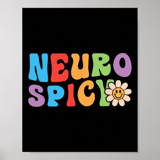 Groovy Neurospicy – 神経発散性Asd自閉症 ポスター (正面)