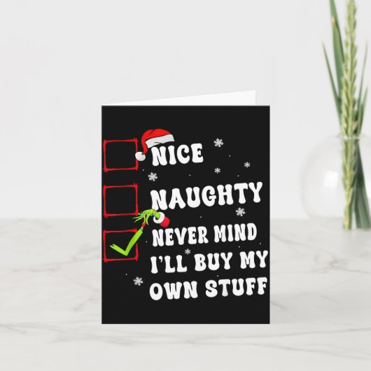 Groovy Nice Naughty Never Mind I'll Buy My Own Stu カード (正面)