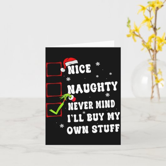 Groovy Nice Naughty Never Mind I'll Buy My Own Stu カード (黄色い花)