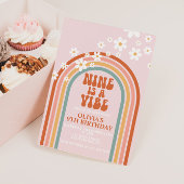 Groovy Nineはヴィベデイジーレインボー9歳の誕生日 招待状