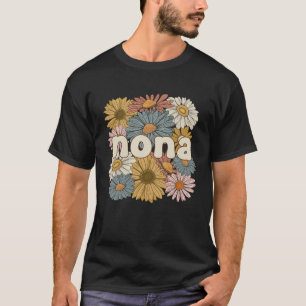 Groovy Nona祖母の花Nonaおばあちゃん Tシャツ