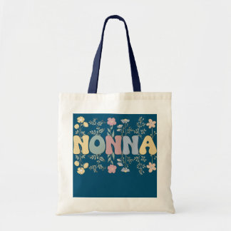 Groovy Nonnaおばあちゃん花Nonnaおばあちゃん トートバッグ