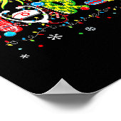 Groovy Nurse Christmas Xmas Santa Rn Cna Icu Scurb ポスター (角)