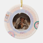 Groovy Nutcracker Retro Pastel Christmas セラミックオーナメント (正面)