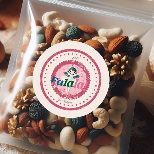 Groovy Nutcracker Retro Pastel Christmas ラウンドシール