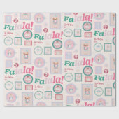 Groovy Nutcracker Retro Pastel Christmas ラッピングペーパー (フラット)