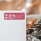 Groovy Nutcracker Retro Pastel Christmas ラベル