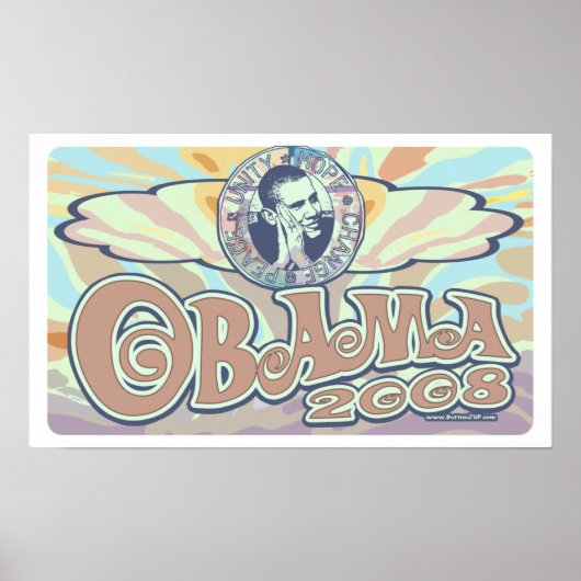 Groovy Obama 2008ギア ポスター (正面)