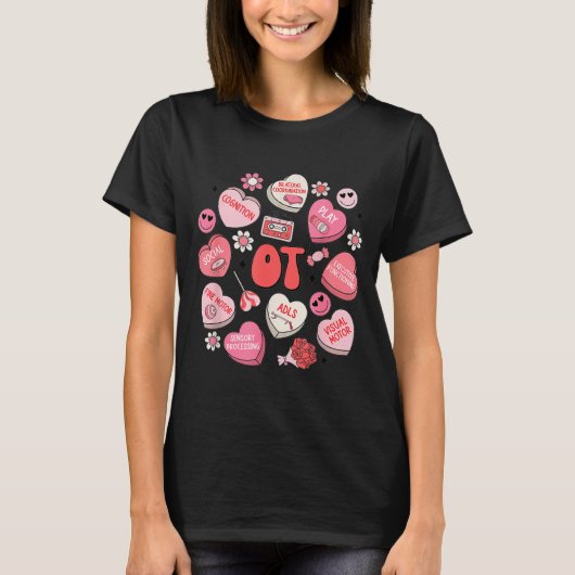 Groovy Occupational Therapy Valentine Ot Conversat Tシャツ (正面)