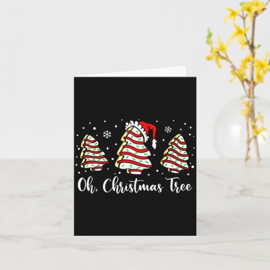 Groovy Oh Christmas Tree Cakes Debbie Becky Jen Ca カード (黄色い花)