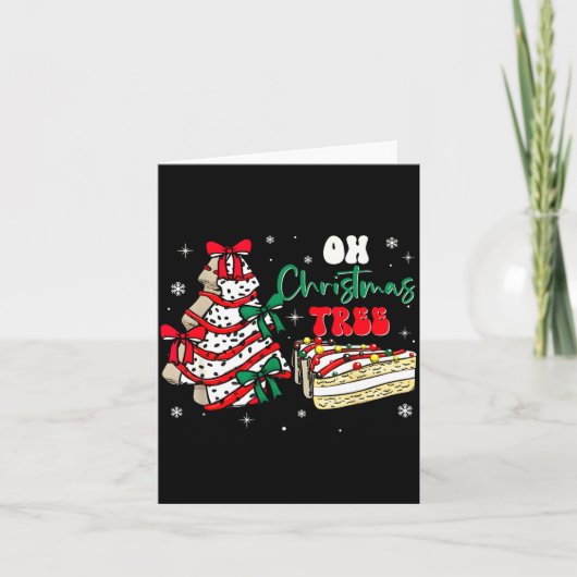 Groovy Oh Christmas Tree Cakes Debbie Becky Jen Ca カード (正面)