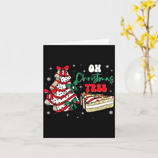 Groovy Oh Christmas Tree Cakes Debbie Becky Jen Ca カード (黄色い花)