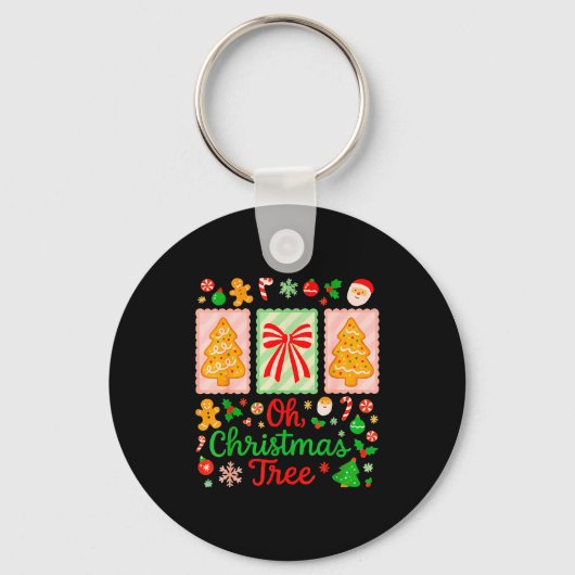 Groovy Oh Christmas Tree Cakes Debbie Becky Jen Ca キーホルダー (正面)
