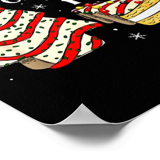 Groovy Oh Christmas Tree Cakes Debbie Becky Jen Ca ポスター (角)